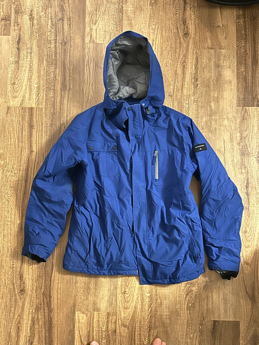 Quiksilver Royal Blue Insulated Ski Jacket with Hood